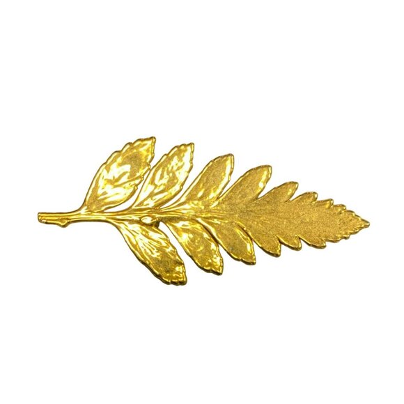 Vintage Gold Silver and Bronze Toned Leaf Brooches - EUC - Avon - Picture 4 of 9